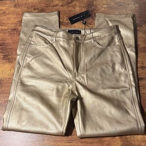 Women’s Gold Elie Tahiri Metallic Pants. Size 6. NWT.